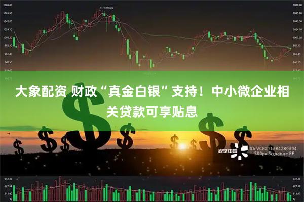 大象配资 财政“真金白银”支持！中小微企业相关贷款可享贴息
